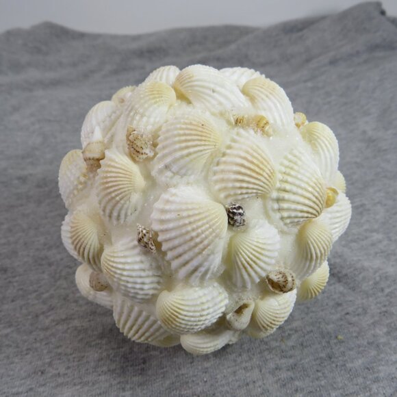 Sea Shell Ball - Orb - Round Coastal Decoration 12" round - Picture 8 of 10